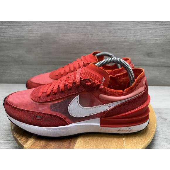 Nike Mens Waffle One SE DD8014-601 Red Running Shoes Sneakers Size 8.5 - Picture 3 of 10